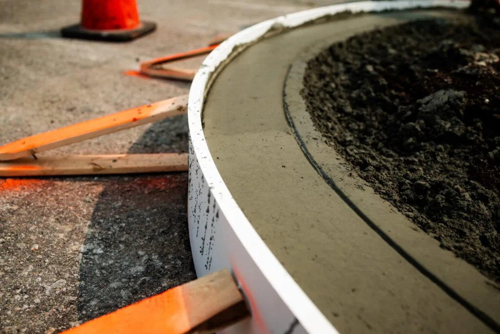 concrete curbing
