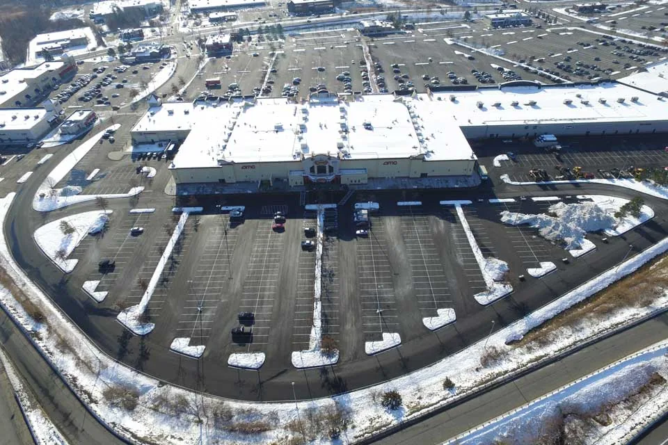 aerial view of the loop parking lot