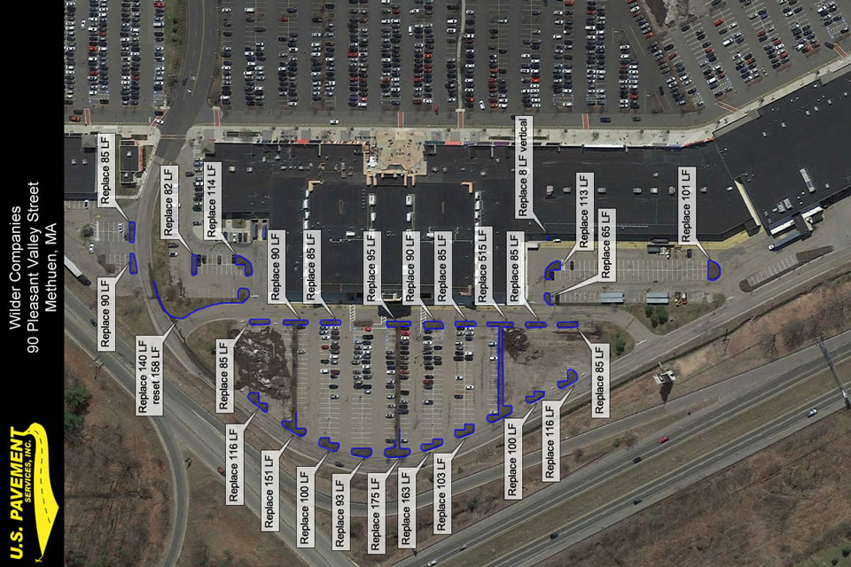 The LOOP – Mill, Pave, & Line Striping Project - U.S. Pavement Services Inc. The LOOP - Vertical Grantie Curbing Locations